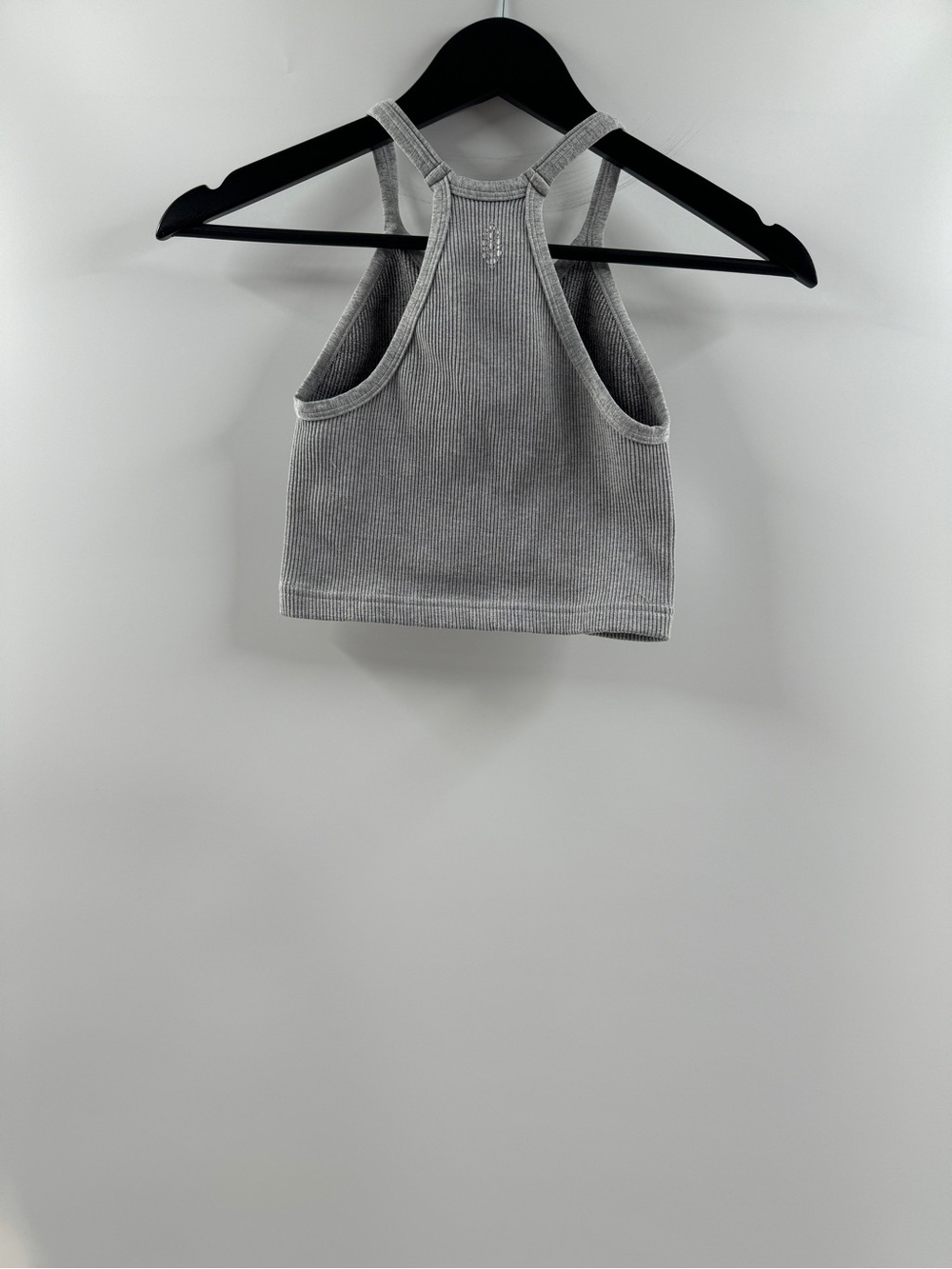 Free People Movement Gray Ribbed Cropped Workout Tank Top – Women's XS - Picture 5 of 6